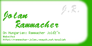 jolan rammacher business card